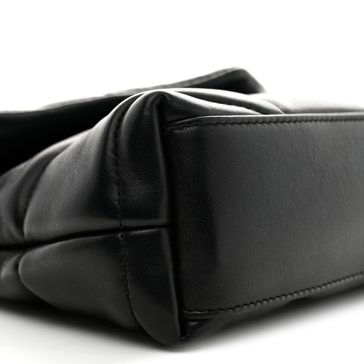 Saint Laurent Lambskin Quilted Toy Loulou Puffer Monogram Monochrome Chain Satchel Black 9 of 11