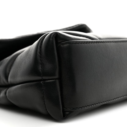 Saint Laurent Lambskin Quilted Toy Loulou Puffer Monogram Monochrome Chain Satchel Black 9 of 11