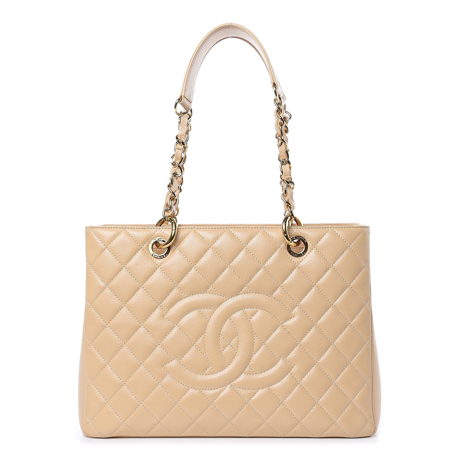 Chanel Caviar Quilted Grand Shopping Tote GST Beige Clair 1 of 17