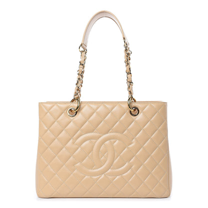 Chanel Caviar Quilted Grand Shopping Tote GST Beige Clair 1 of 17