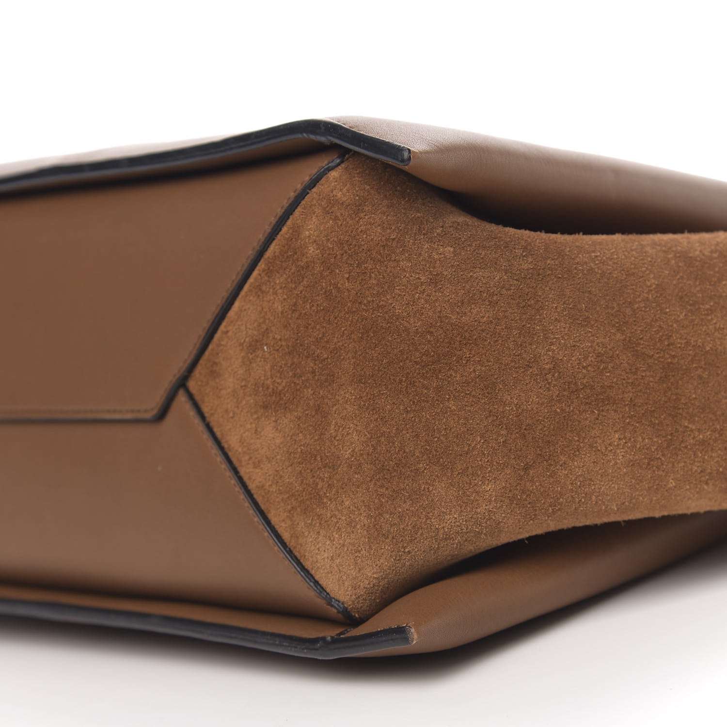 Celine Smooth Calfskin Suede Small Tri-Fold Bag Camel 10 of 11