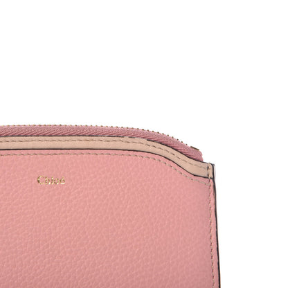 Chloe Calfskin Top Zip Card Case Anemone Pink 9 of 9