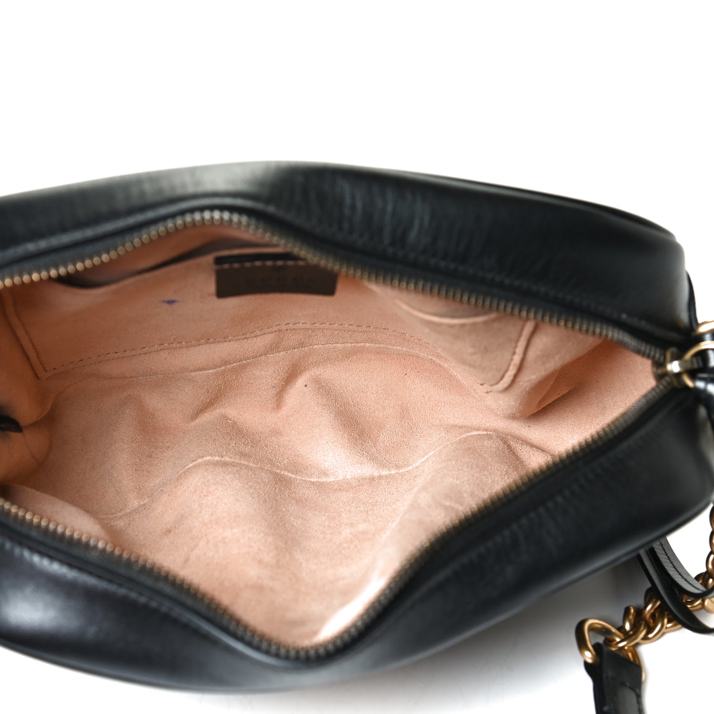 Calfskin Matelasse Small GG Marmont Chain Shoulder Bag Black