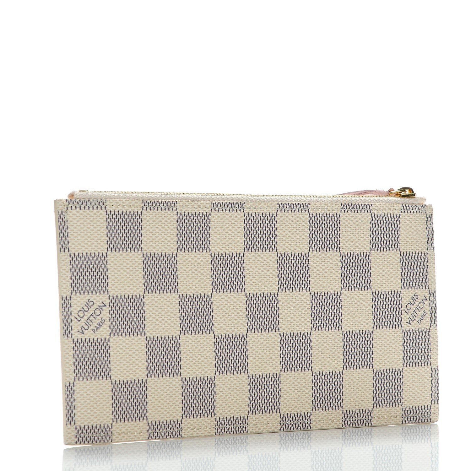 Louis Vuitton Damier Azur Felicie Chain Wallet Zippered Insert Rose Ballerine 3 of 6