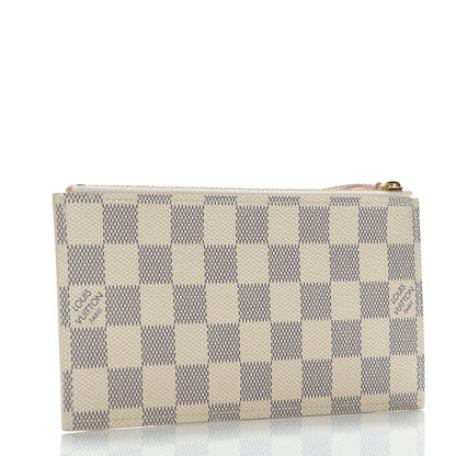 Louis Vuitton Damier Azur Felicie Chain Wallet Zippered Insert Rose Ballerine 3 of 6