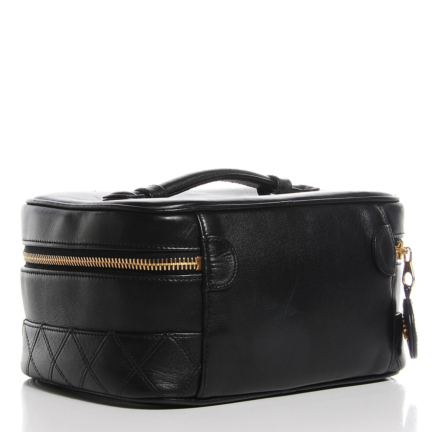 Calfskin Vanity Cosmetic Case Black