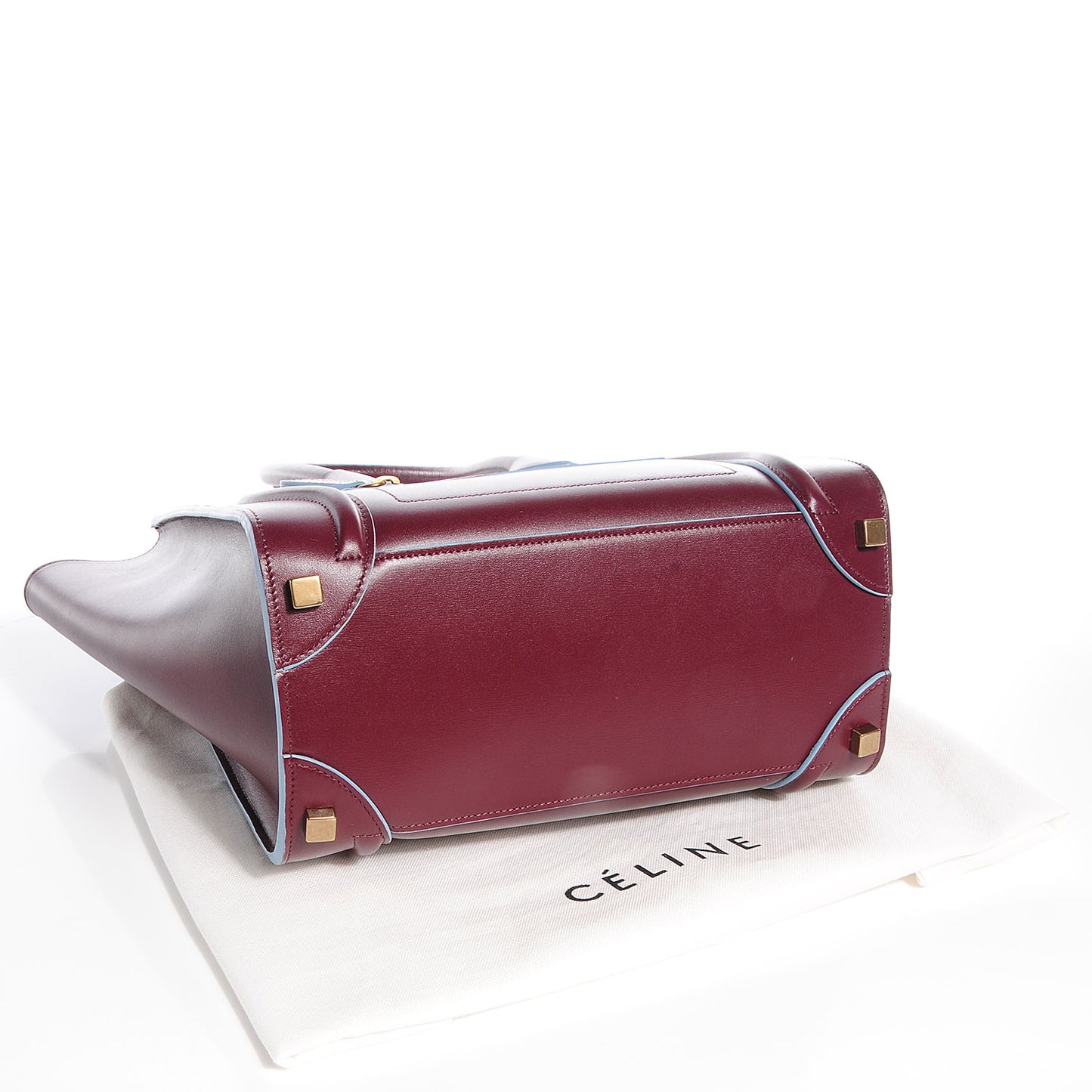 Palmelato Micro Luggage Burgundy Light Blue