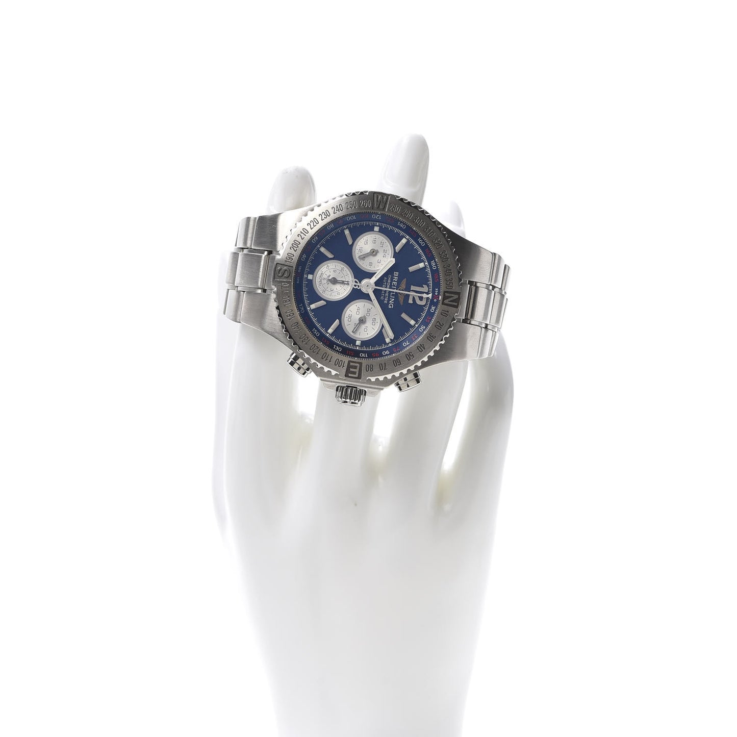Stainless Steel 45mm Hercules Chronograph Automatic Watch Blue A39362