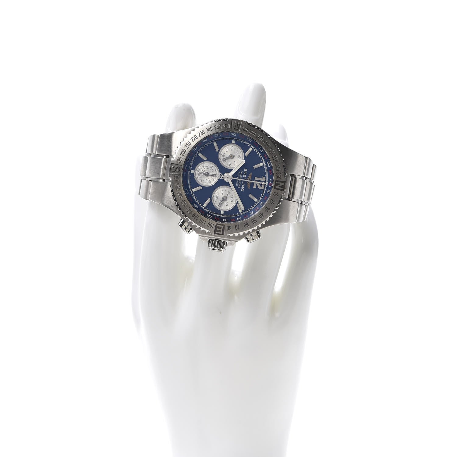 Breitling Stainless Steel 45mm Hercules Chronograph Automatic Watch Blue A39362 2 of 6