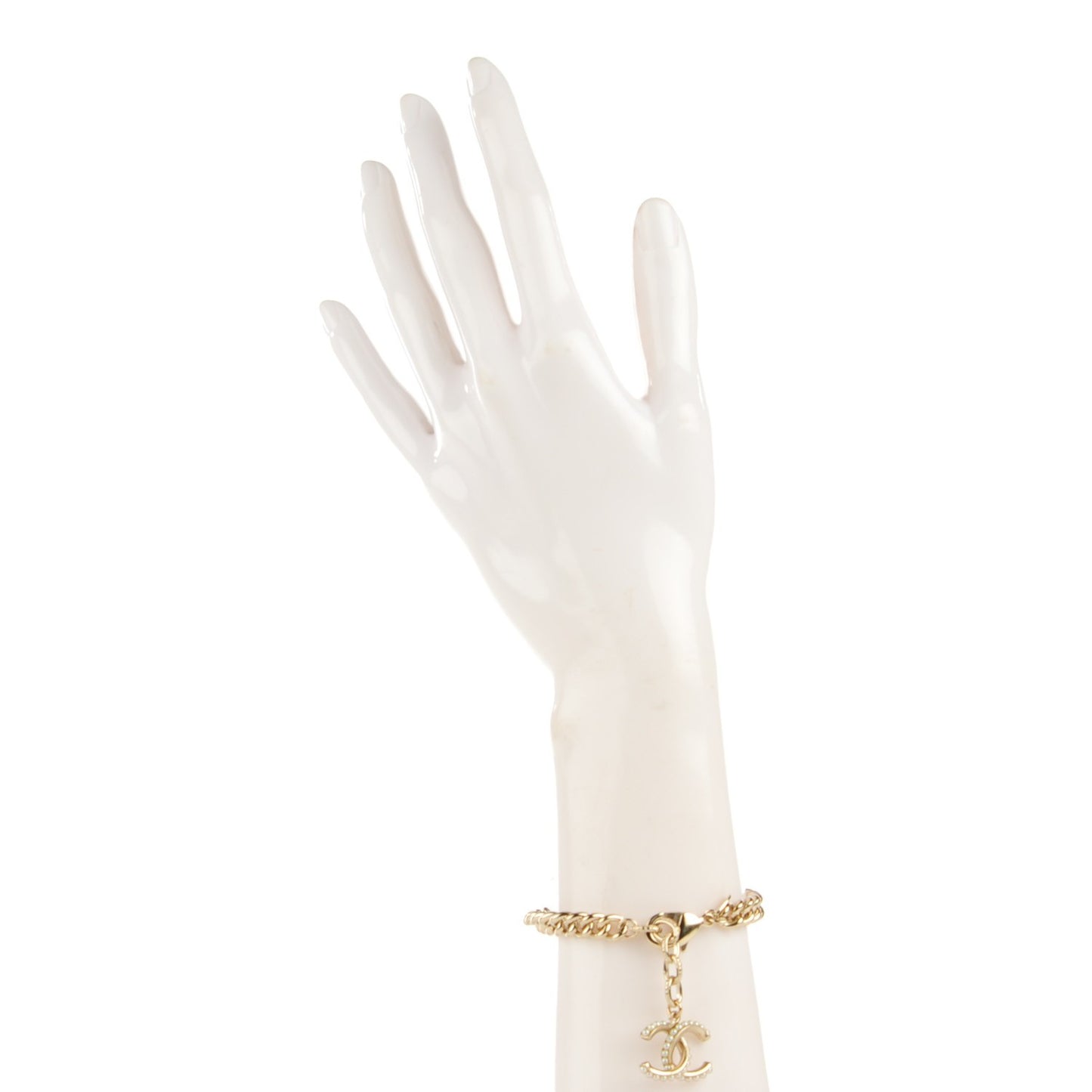 Pearl CC Bracelet Gold