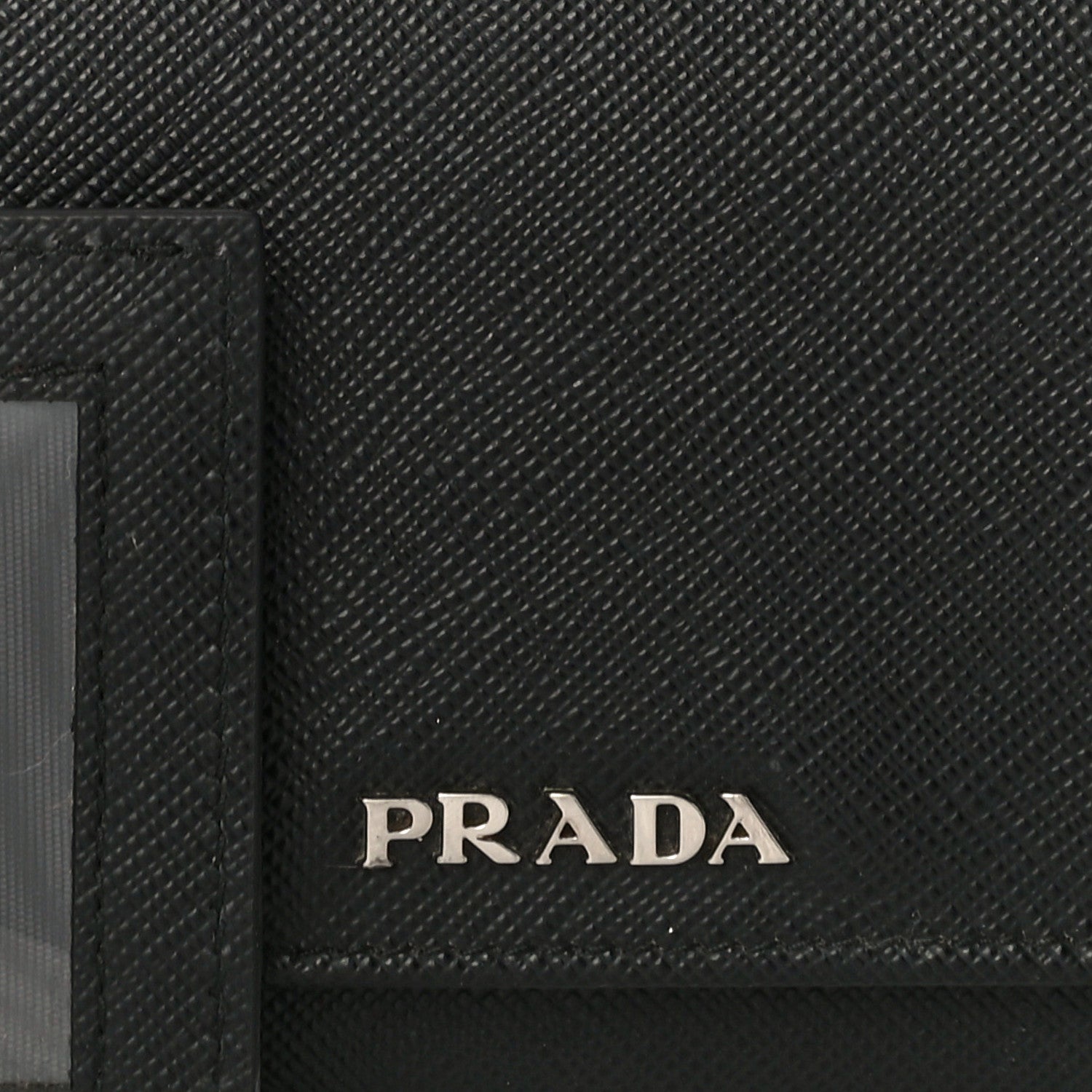 Prada Saffiano Metal Continental Flap Wallet Black Fuoco 8 of 11