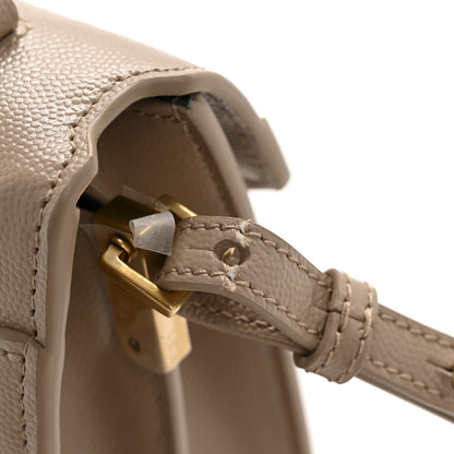 Saint Laurent Grain de Poudre Mini Classic Monogram Cassandra Top Handle Beige 11 of 11