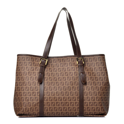 Fendi Zucchino Spalmati Vitello Tote Nocciola Castagna 1 of 11