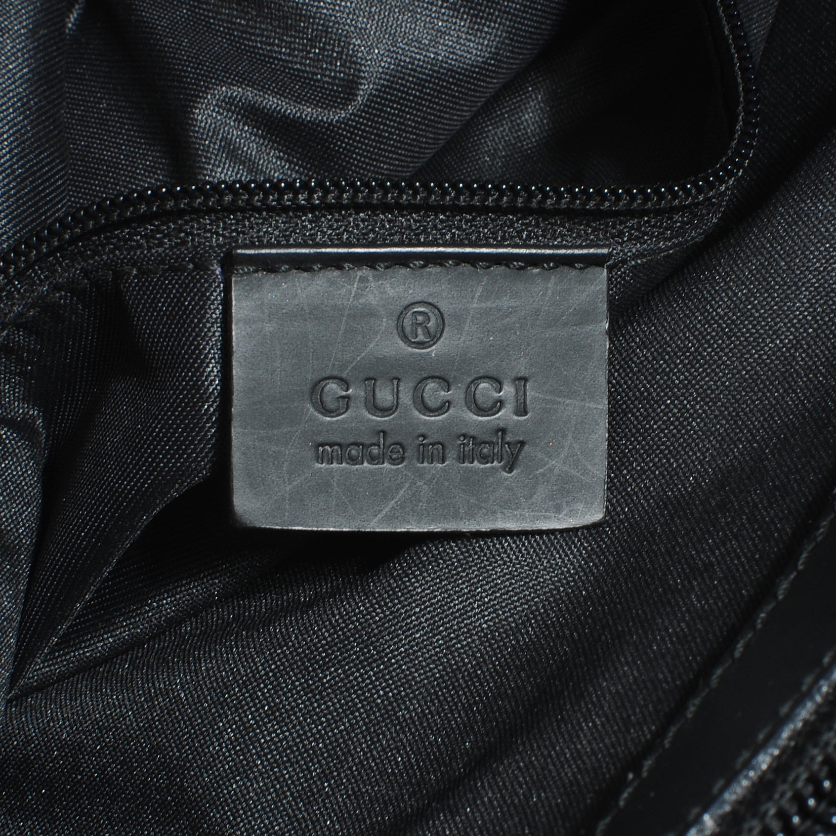 Gucci Nylon Monogram Bamboo Handle Bag Black 5 of 7