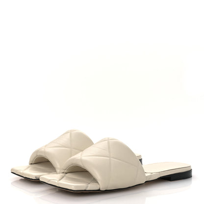 Bottega Veneta Nappa Quilted Rubber Lido Flat Sandals 38 Sea Salt 4 of 14