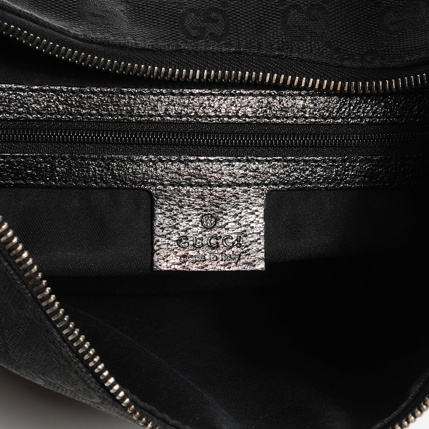Small GG Canvas Hobo Black