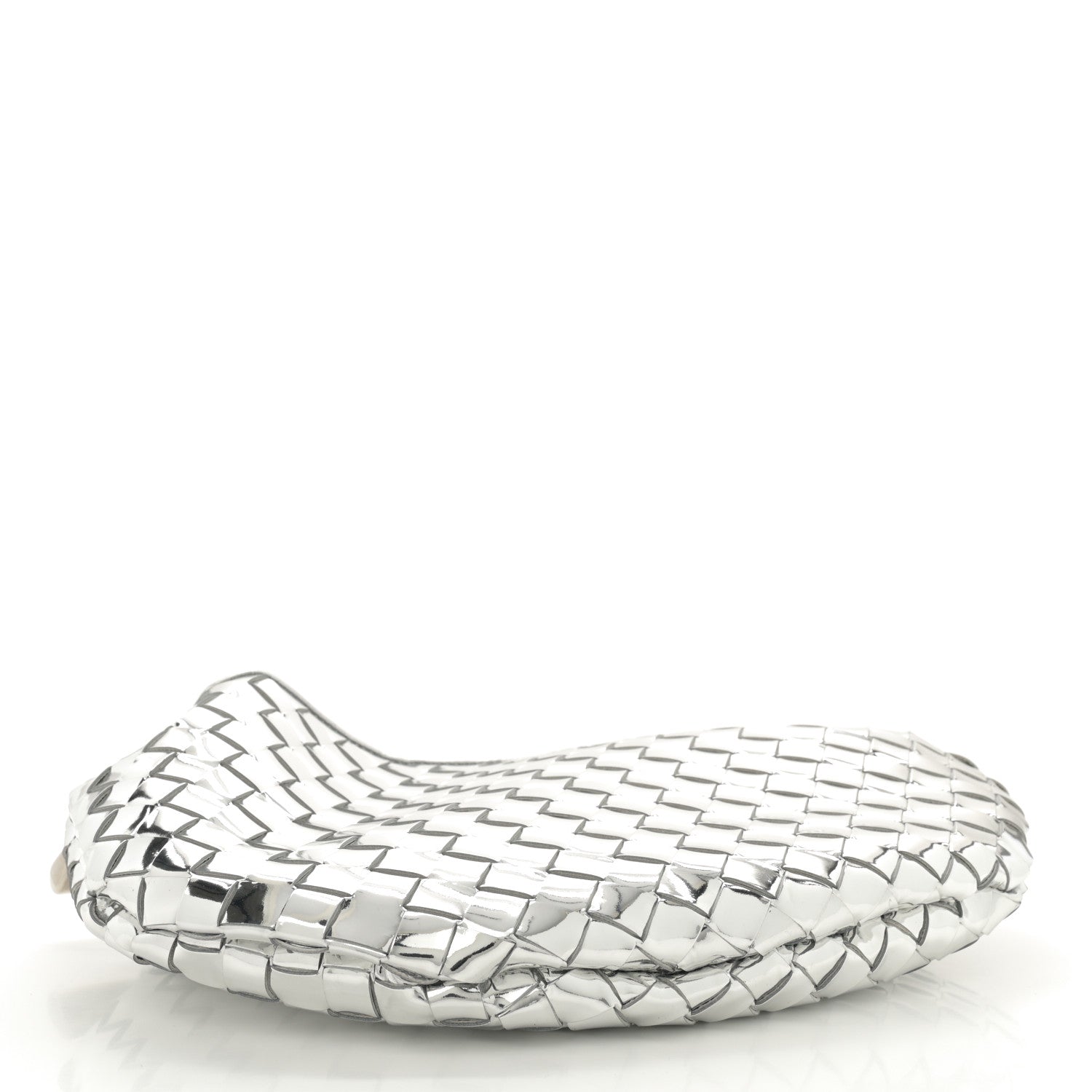 Bottega Veneta Mirror Laminated Nappa Intrecciato Sardine Bag Silver 4 of 11