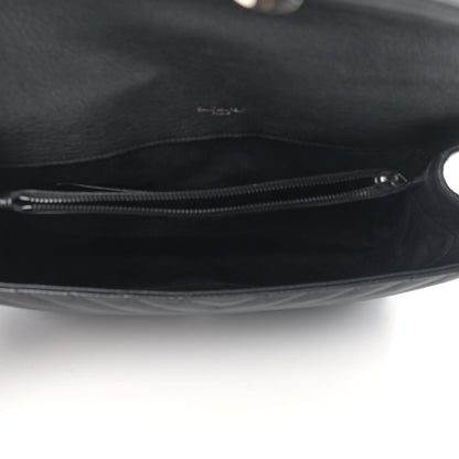 Saint Laurent Sheepskin Matelasse Chevron Monogram Monochrome Large College Satchel Black 5 of 10