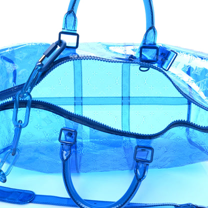 Louis Vuitton PVC Monogram Keepall Bandouliere 50 Blue 5 of 10
