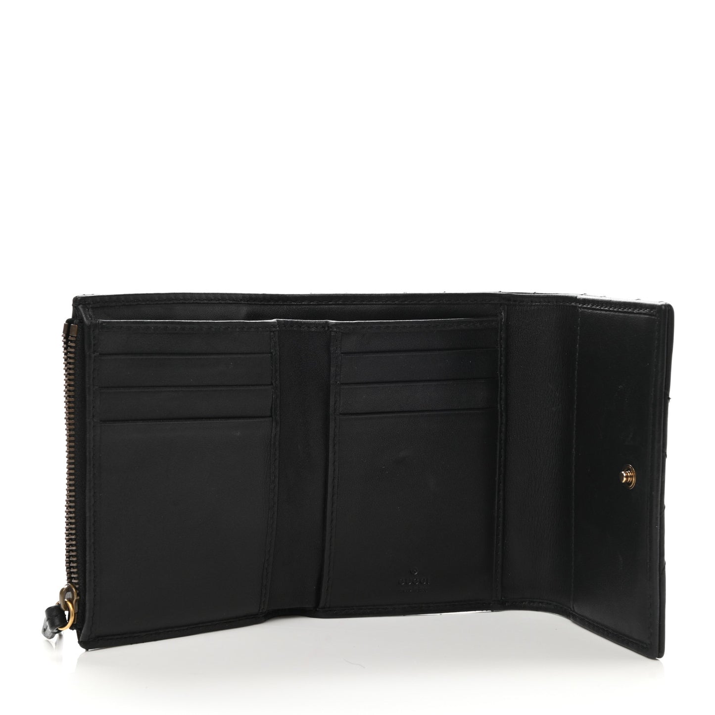 Calfskin Matelasse GG Marmont Wallet Black
