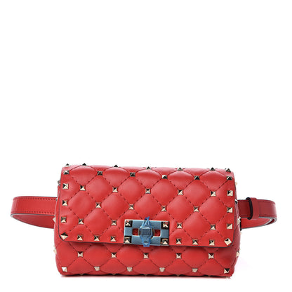 Valentino Garavani Nappa Rockstud Spike Belt Bag Rouge Pur 1 of 9