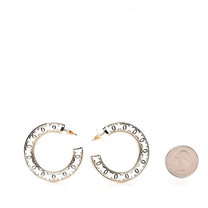 Chanel CC Hoop Earrings Gold 2 of 4