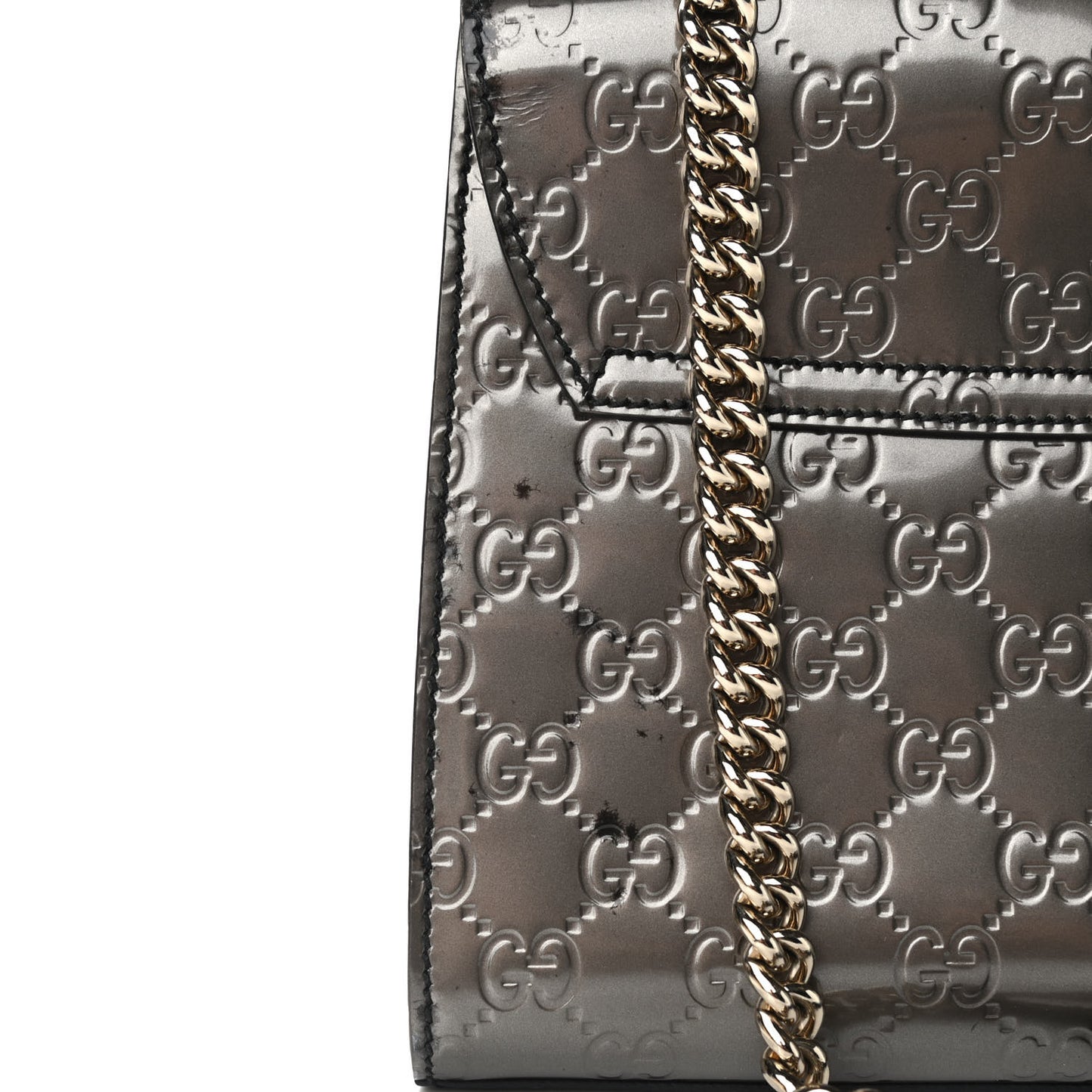 Shine Guccissima Medium Emily Chain Shoulder Bag Sasso