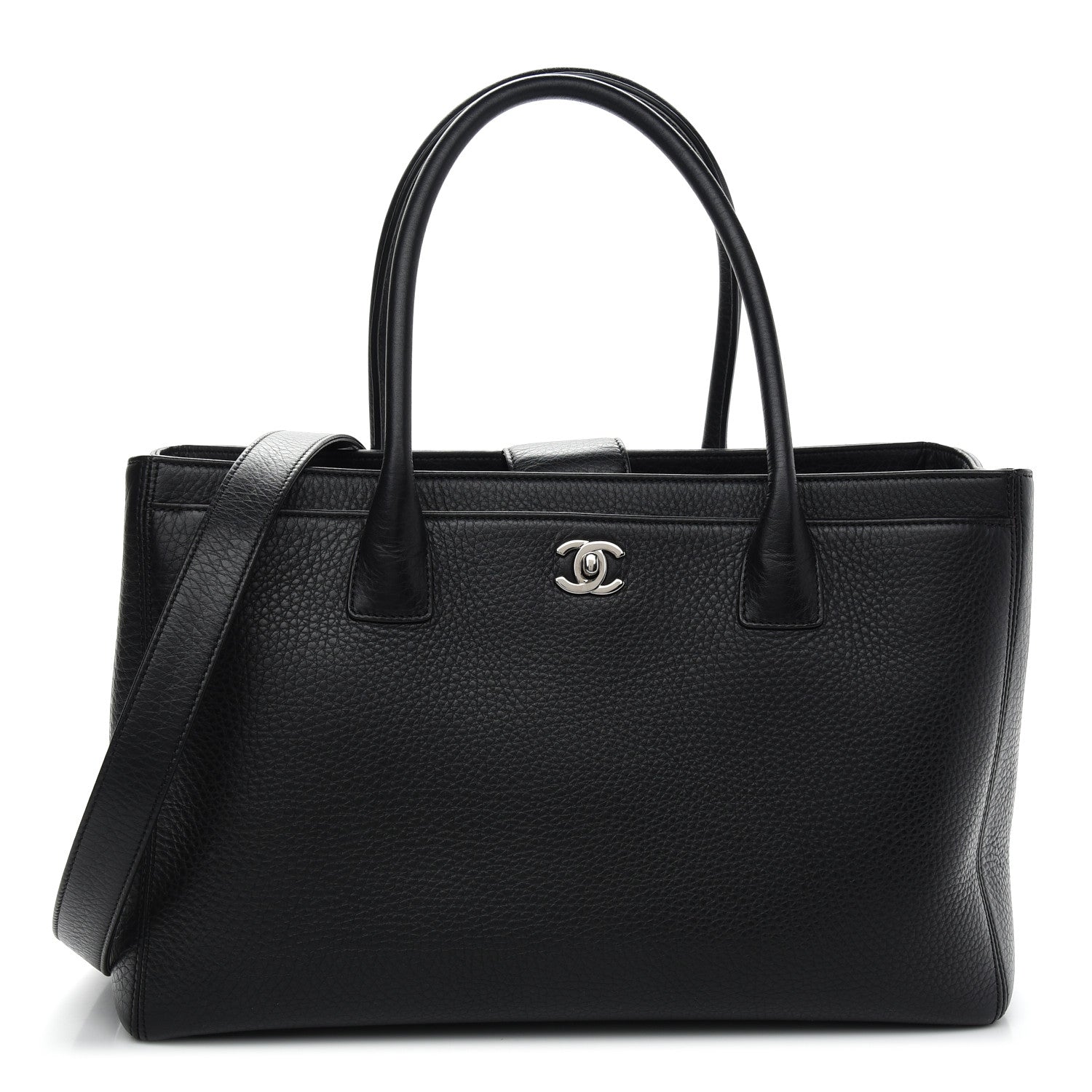 Chanel Calfskin Cerf Executive Shopper Tote Black 1 of 9