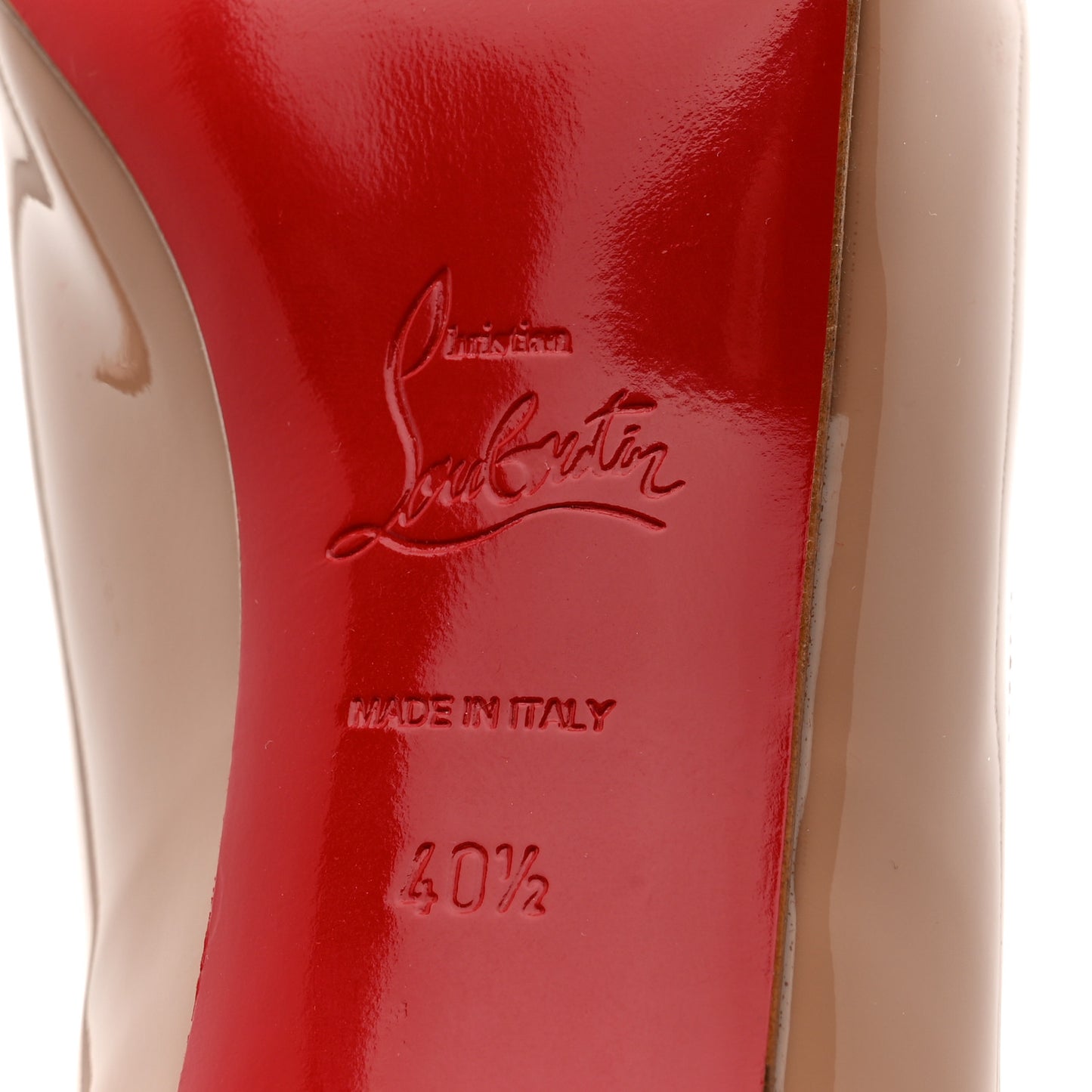 Patent New Very Prive 100 Pumps 40.5 Nude