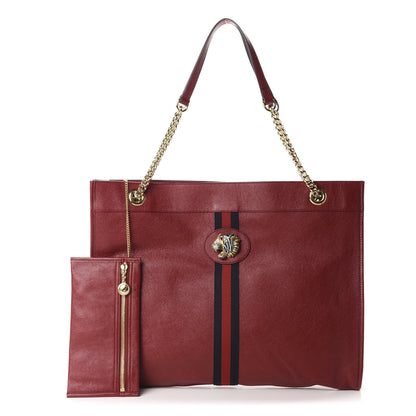 Gucci Calfskin Large Rajah Chain Tote Romantic Cherry 1 of 10