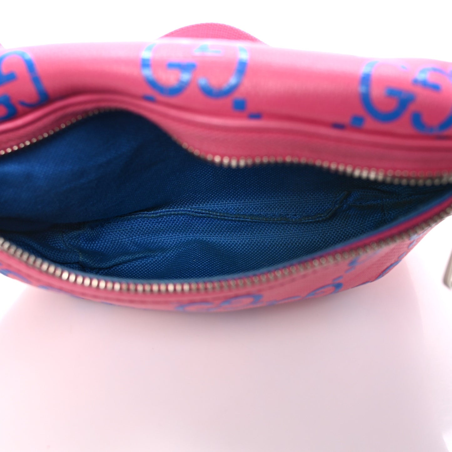 Calfskin GG Tennis Bi-Color Embossed Belt Bag Modern Fucsia Modern Blue