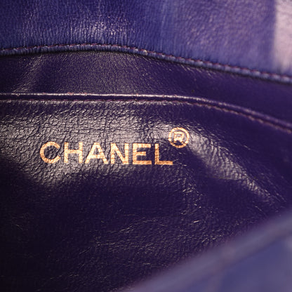 Chanel Lambskin Quilted Small Single Flap Navy 6 of 13