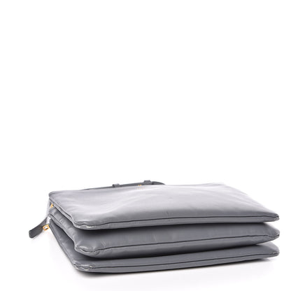 Celine Lambskin Large Trio Crossbody Bag Storm 4 of 12