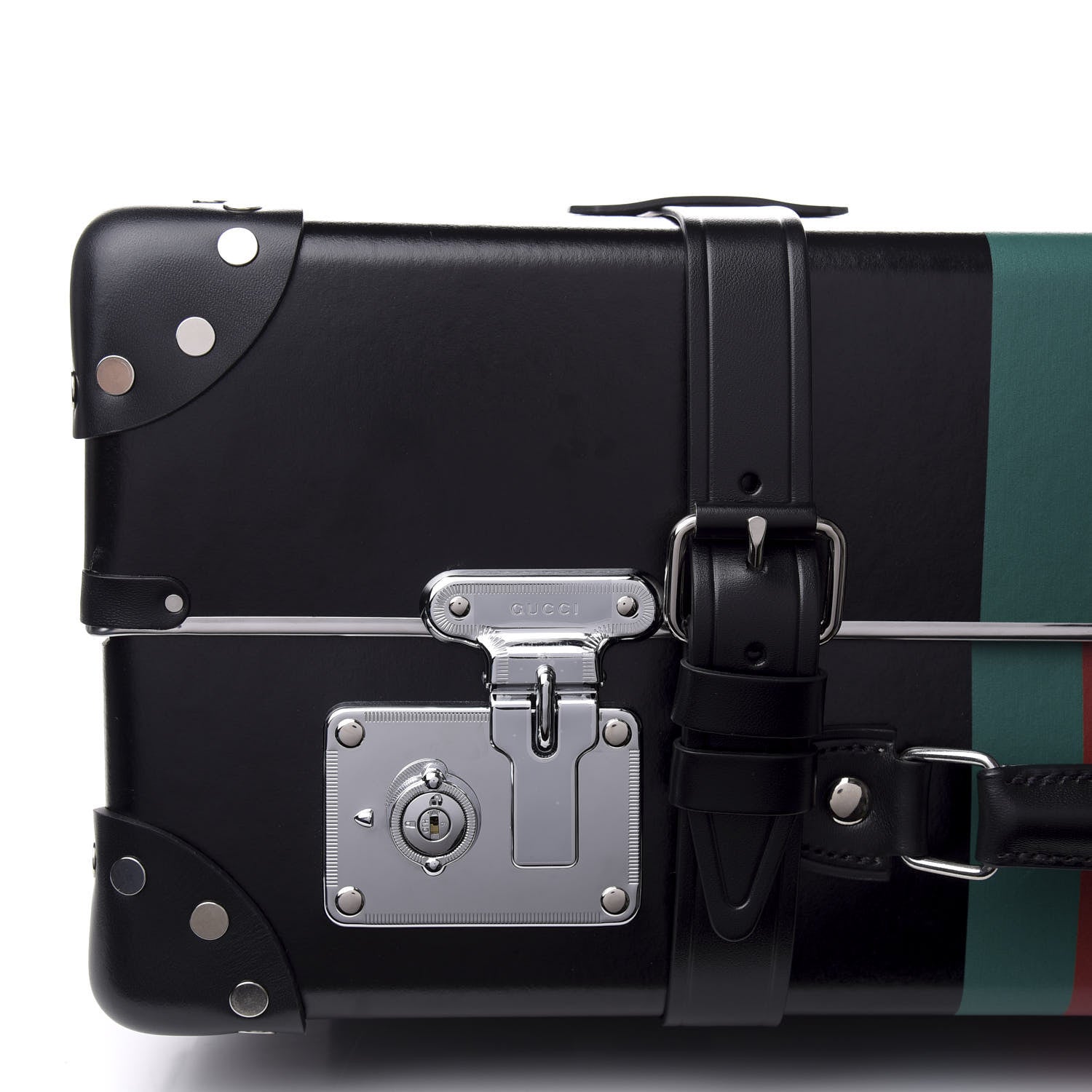 Gucci Calfskin Web Globe-Trotter Carry-On Black 13 of 15