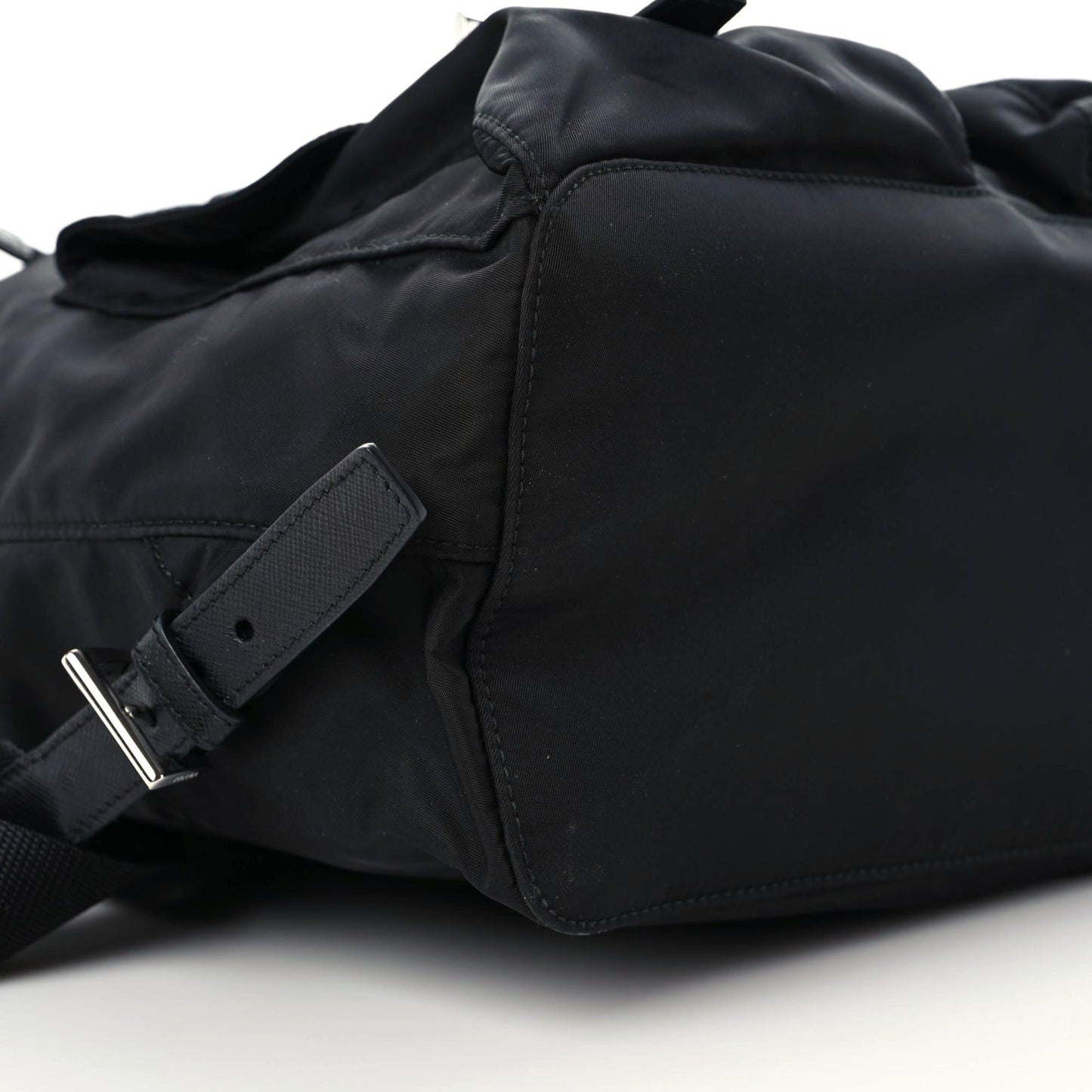 Tessuto Nylon Saffiano Medium Backpack Black