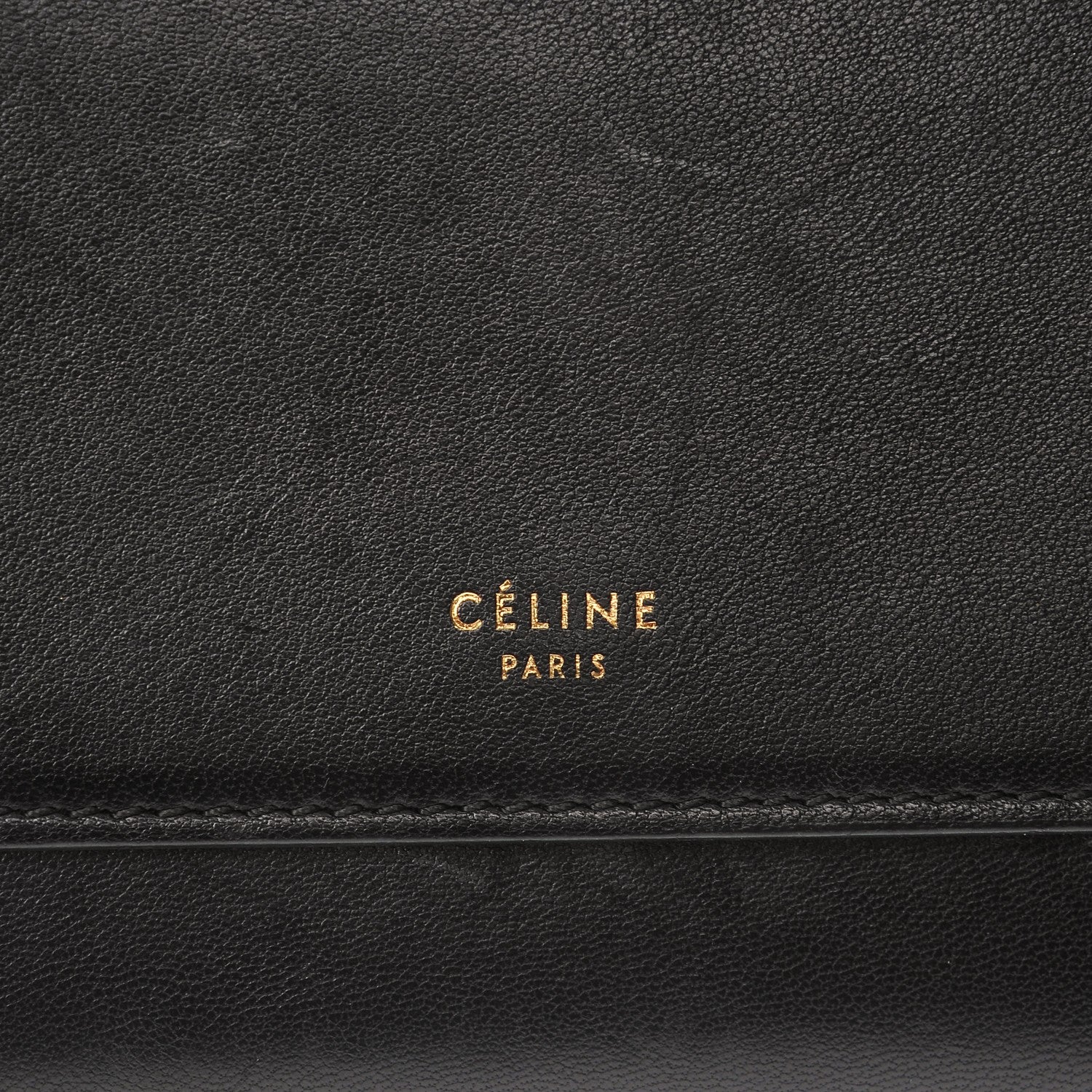 Celine Smooth Calfskin Large Flap Wallet Black 8 of 12