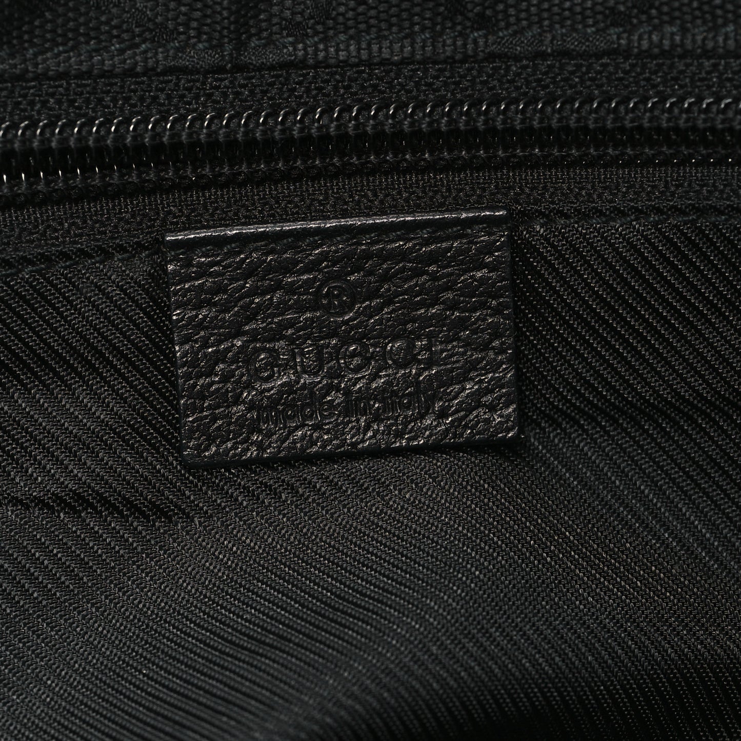 GG Monogram Large Web Handle Bucket Tote Black