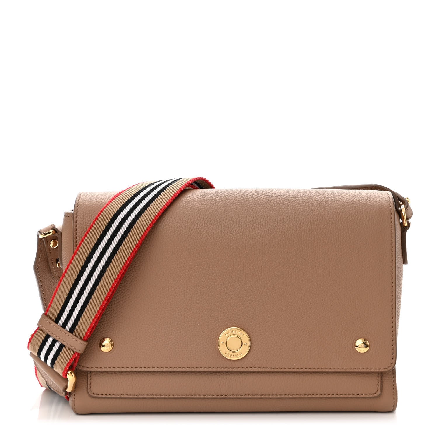 Burberry Grainy Calfskin Note Crossbody Bag Beige 1 of 10