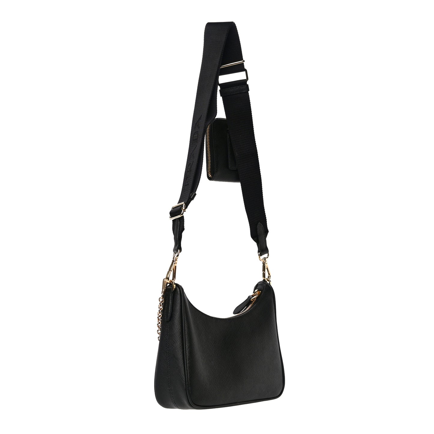 Saffiano Lux Re-Edition 2005 Shoulder Bag Black
