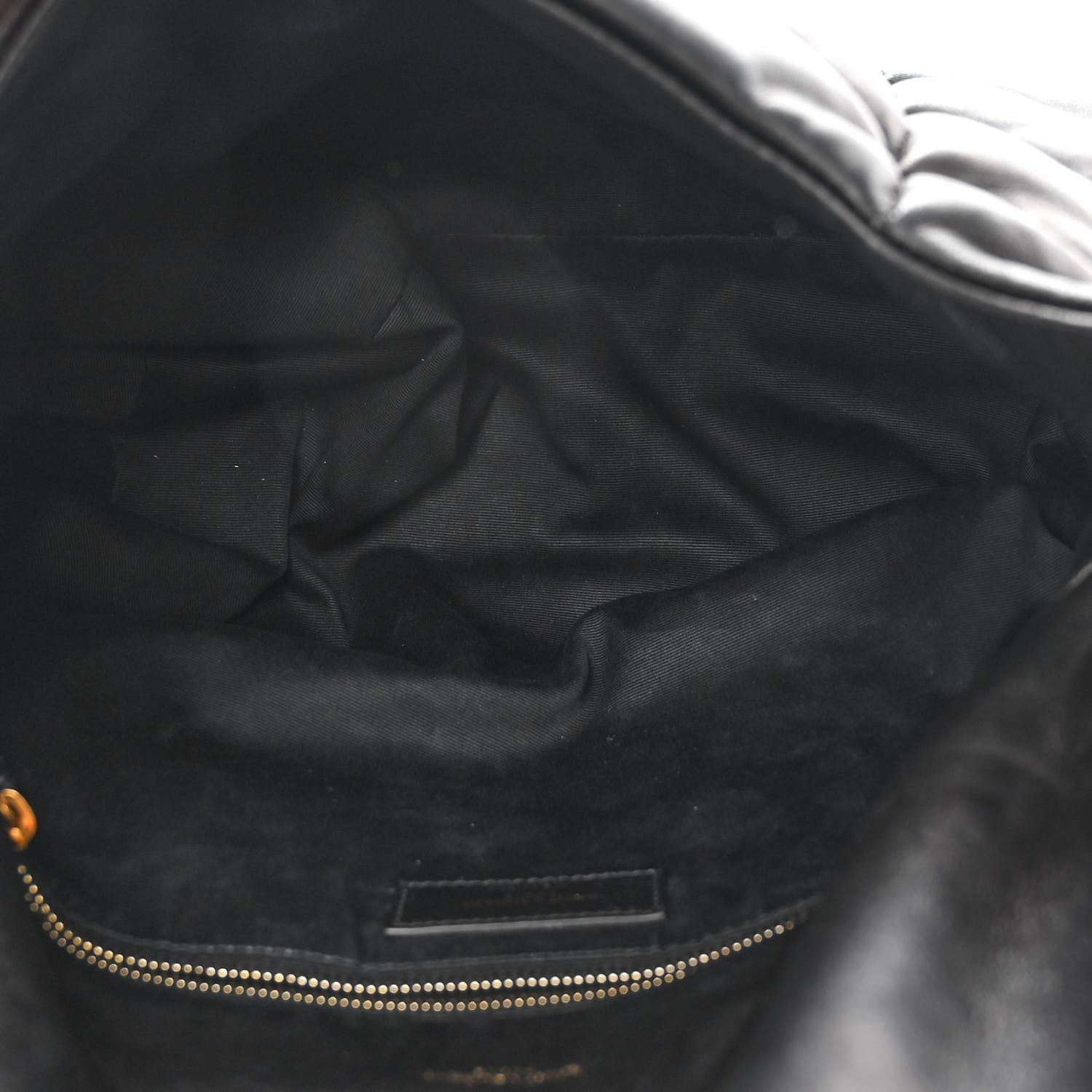 Saint Laurent Lambskin Quilted Medium Loulou Puffer Monogram Chain Satchel Black 5 of 9