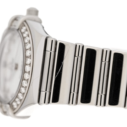 Omega Stainless Steel Diamond Bezel Mother of Pearl 22mm Constellation My Choice Quartz Watch 1465.71.00 5 of 6