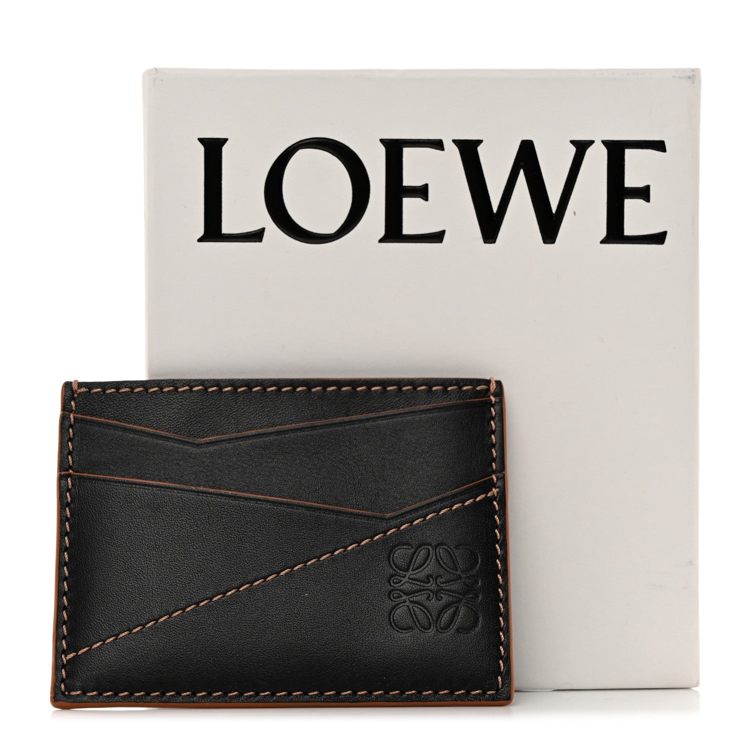 Loewe Calfskin Puzzle Card Holder Black 8 of 8