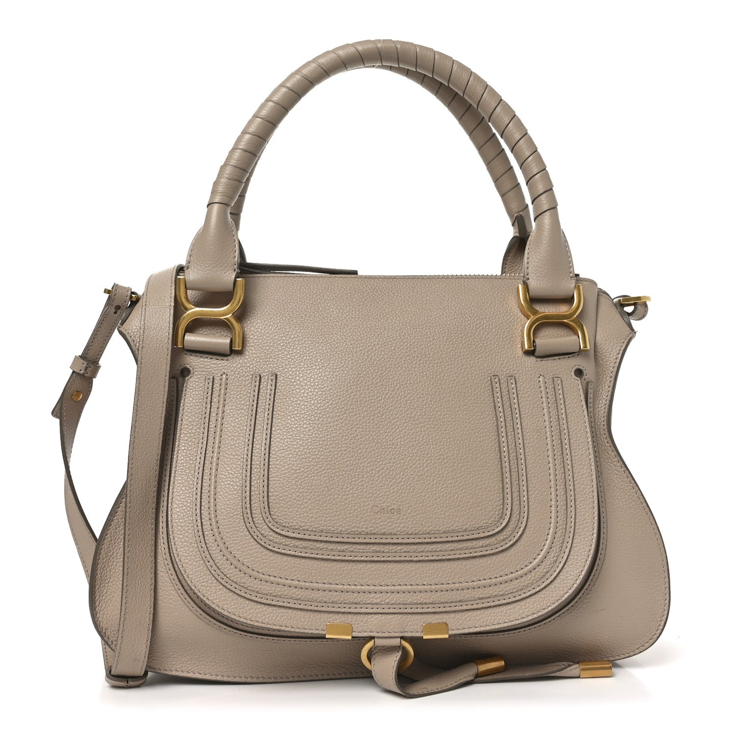 Calfskin Medium Marcie Satchel Rope Beige