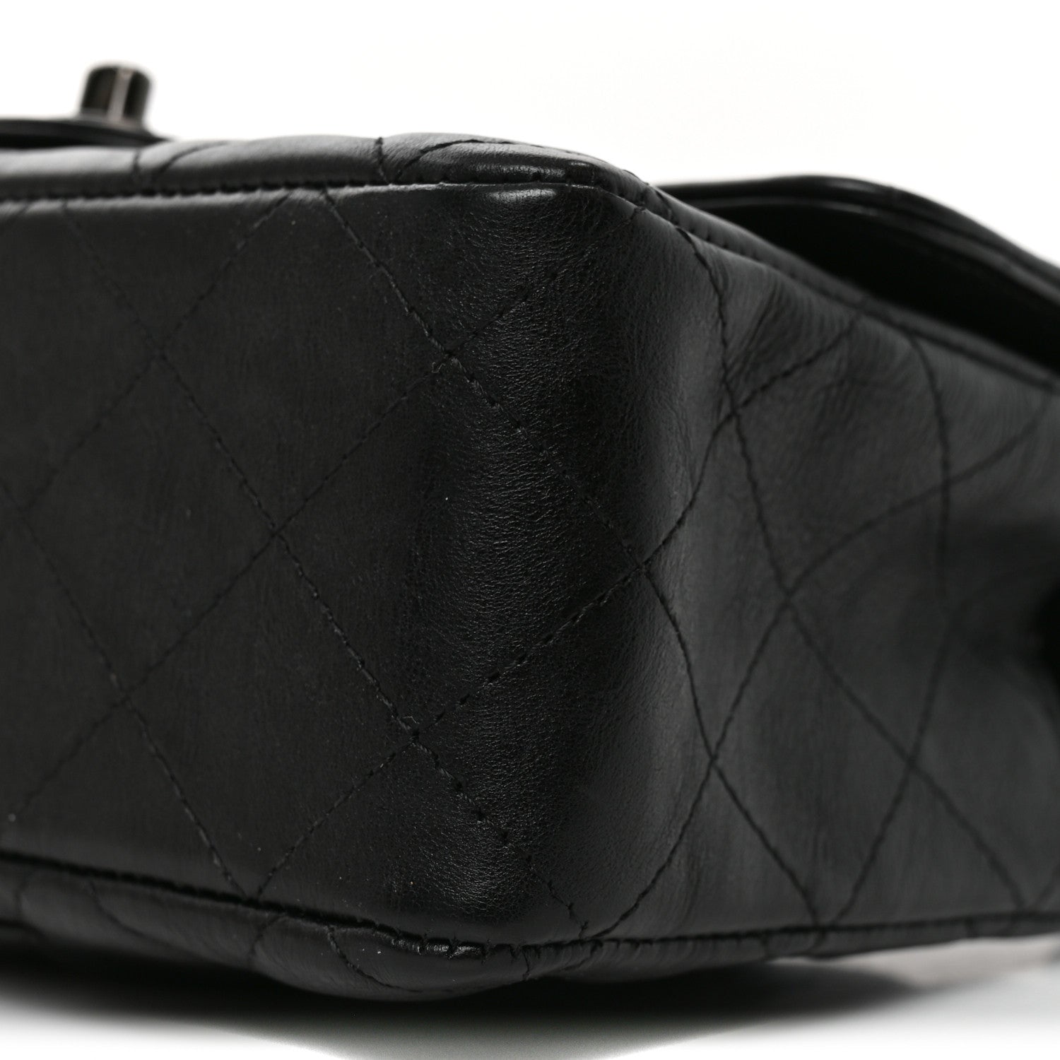 Chanel Crumpled Calfskin Quilted Mini Rectangular Flap So Black 10 of 11