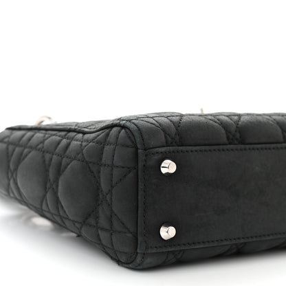 Christian Dior Metallic Calfskin Cannage Mini Lady Dior Black 9 of 11