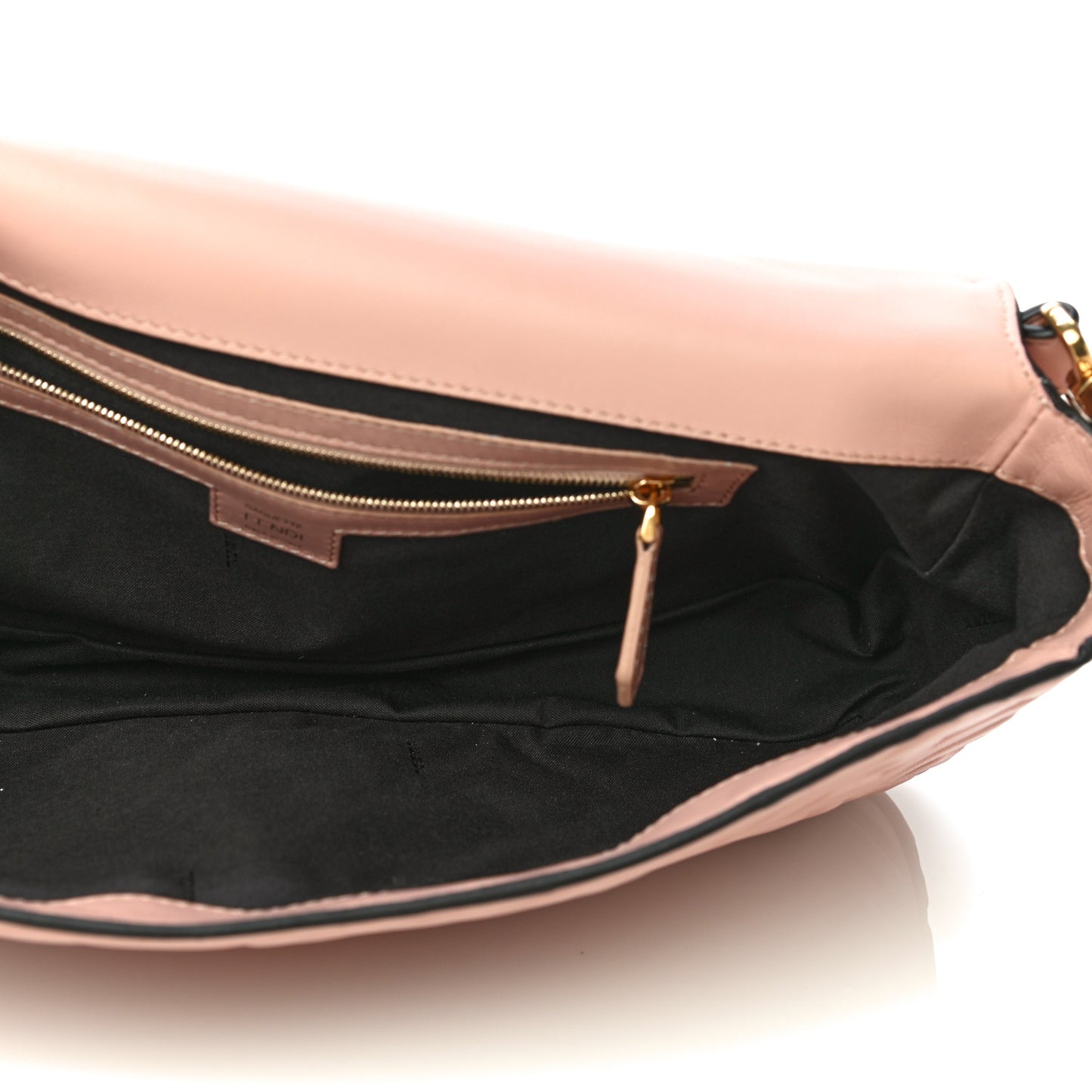 Nappa FF 1974 Embossed Large Baguette Rosa Bourbon