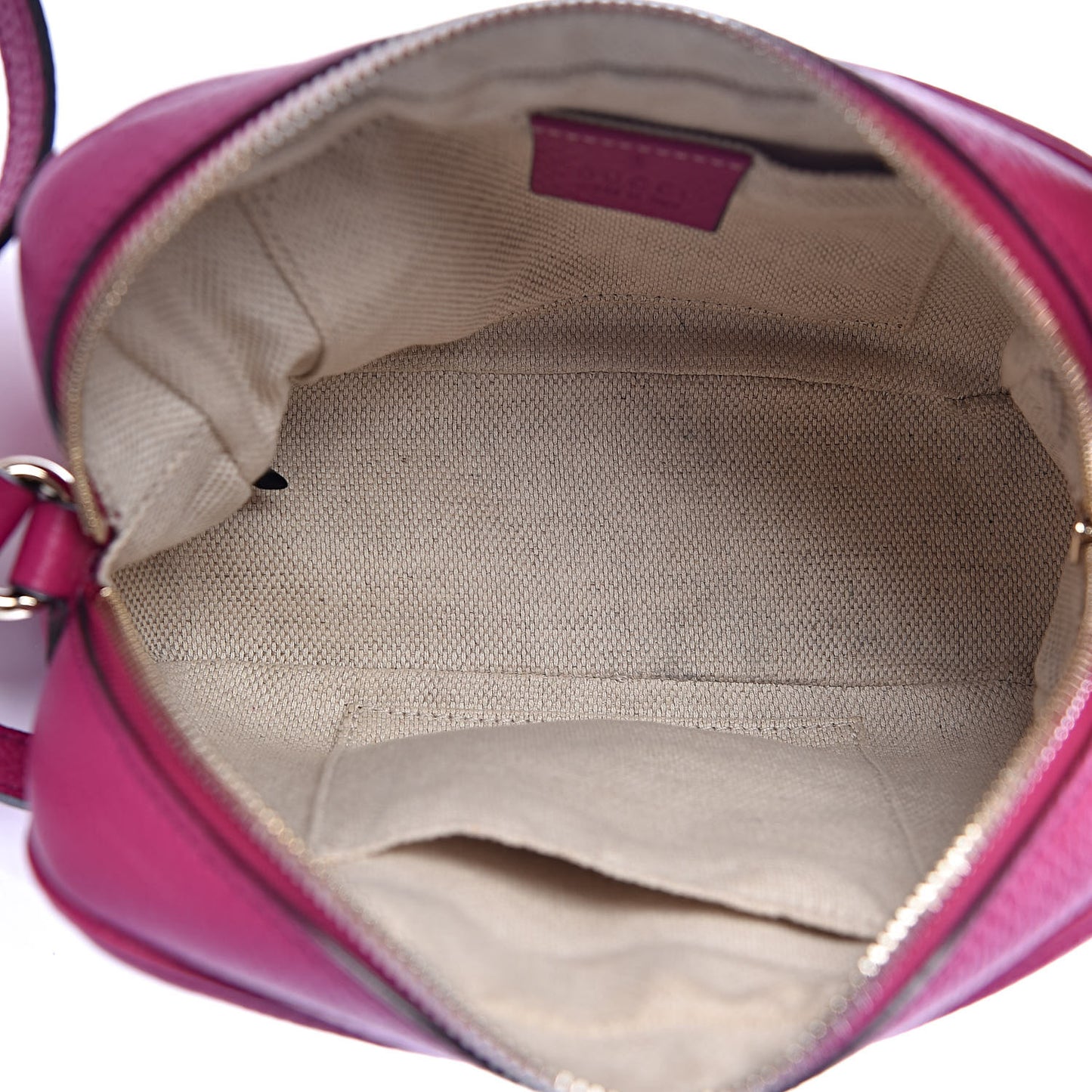 Pebbled Calfskin Small Soho Disco Bag Bright Bougainvillea