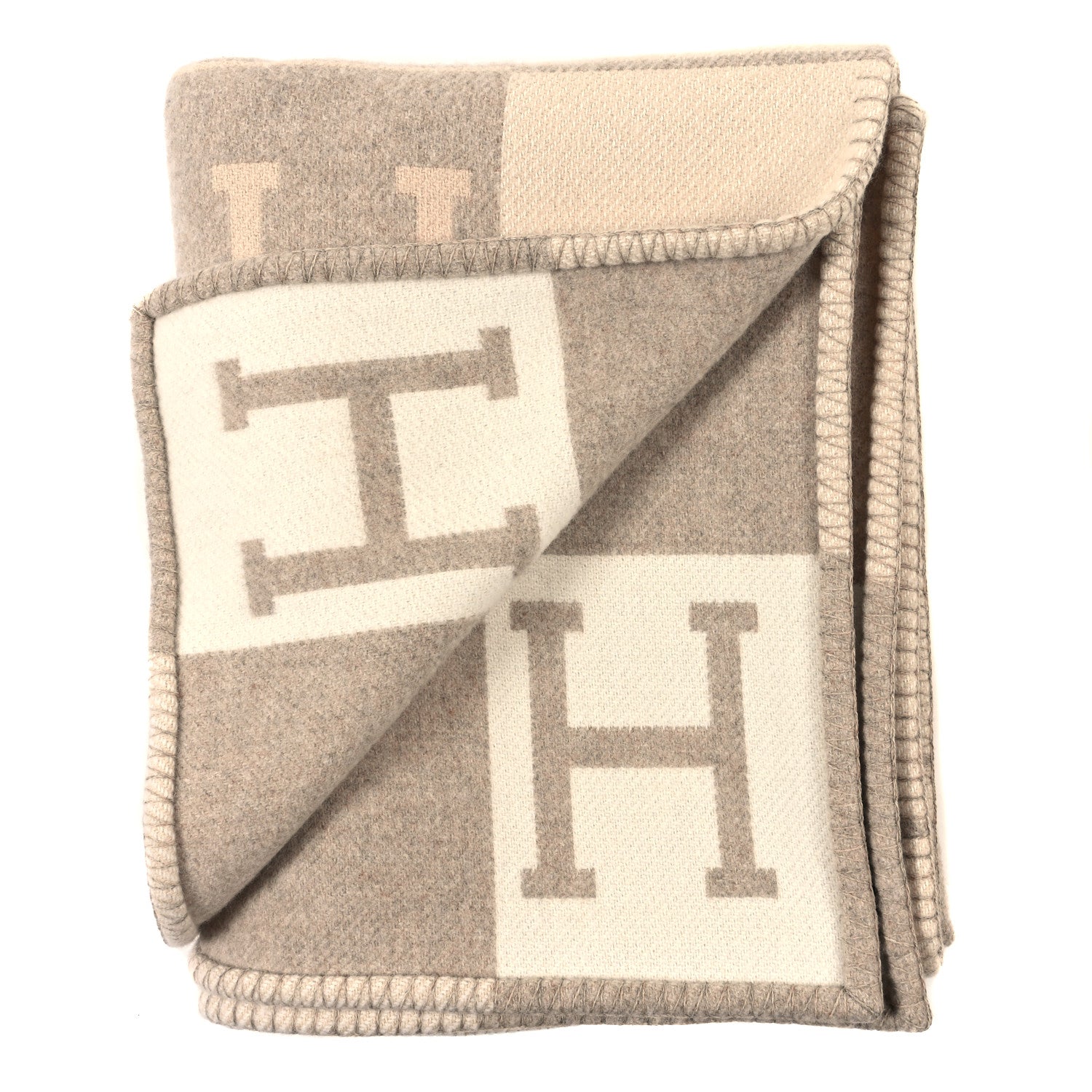 Hermes Wool Cashmere Avalon III Blanket Coco Camomille 2 of 3