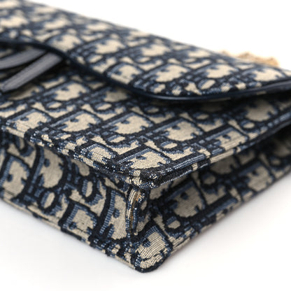 Christian Dior Oblique Saddle Chain Pouch Blue 8 of 8