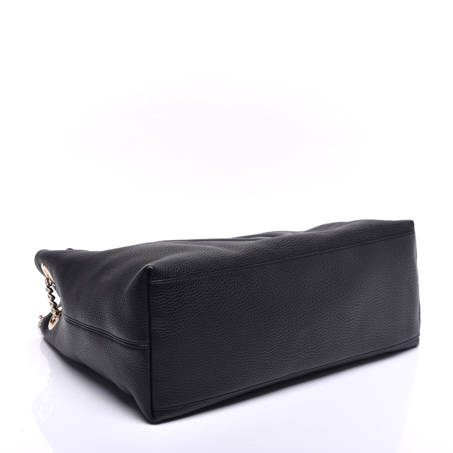 Gucci Pebbled Calfskin Medium Soho Chain Shoulder Bag Black 4 of 9